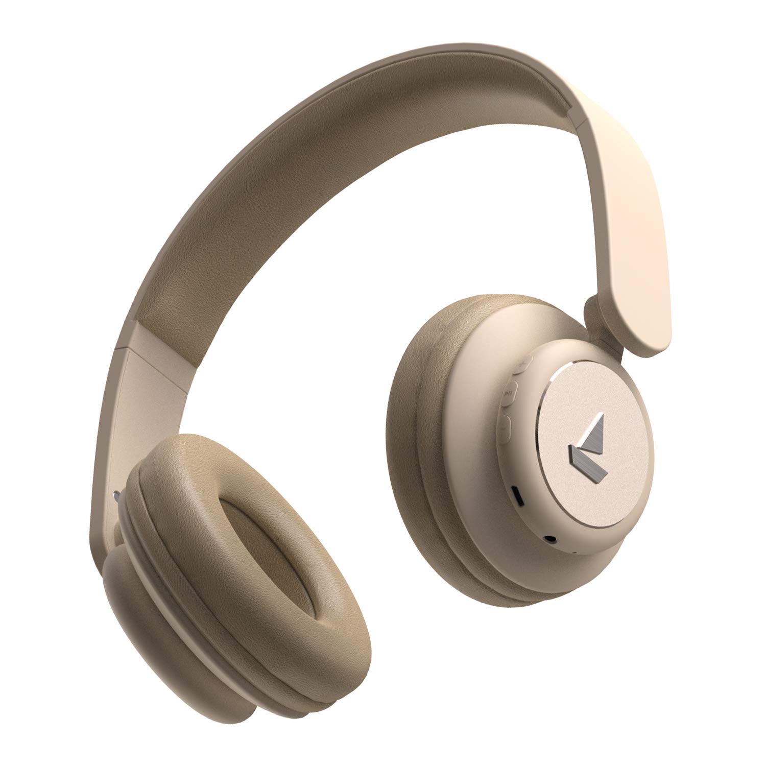 boAt Rockerz 450R On Ear Wireless Headphones with 15 Hours Battery, 40mm Drivers, Padded Ear Cushions, Easy Access Controls and Voice Assistant(Hazel Beige)
