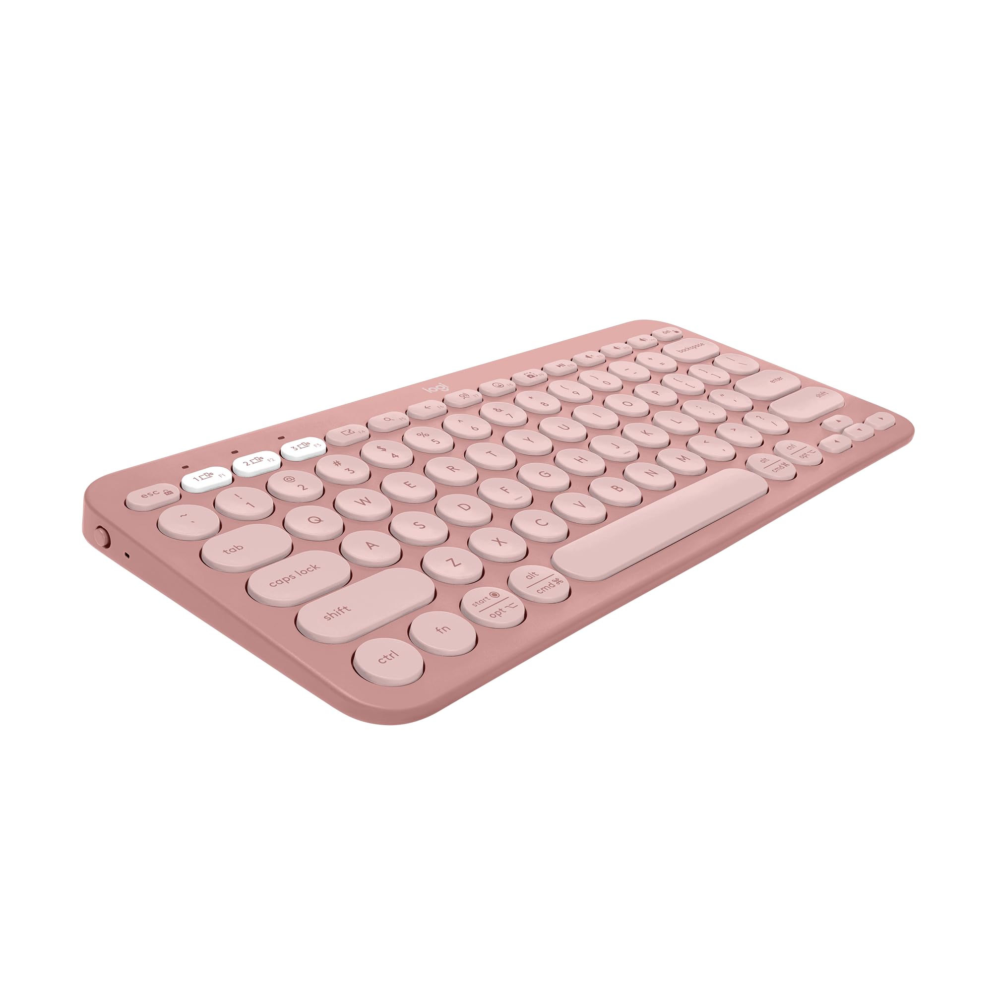 Logitech Pebble Keys 2 K380s, Multi-Device Bluetooth Wireless Keyboard with Customisable Shortcuts, Slim and Portable, Easy-Switch for Windows, macOS, iPadOS, Android, Chrome OS - Tonal Rose