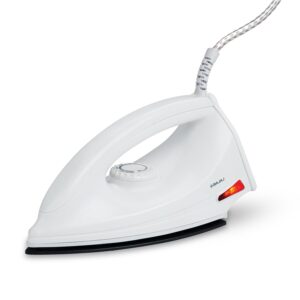 Bajaj DX-6 1000 Watts Dry Iron | Advance Soleplate And Anti-Bacterial German Coating Technology | Thermol Fuse Safety | Auto Shut-Off | Cool Touch Body | 2 Yr Warranty 【White】