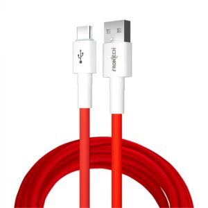 FRONTECH Super Fast 65W USB to Type-C Data Cable - 1.0 Meter | High-Speed Charging & Data Transfer | Durable & Bend Resistant (FT-1048)